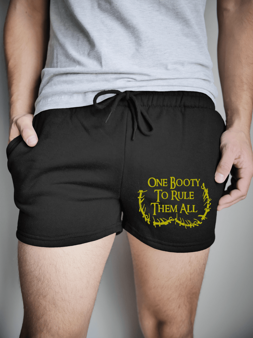 PixelThat Shorts S / Black / Front One Booty To Rule Them All v2