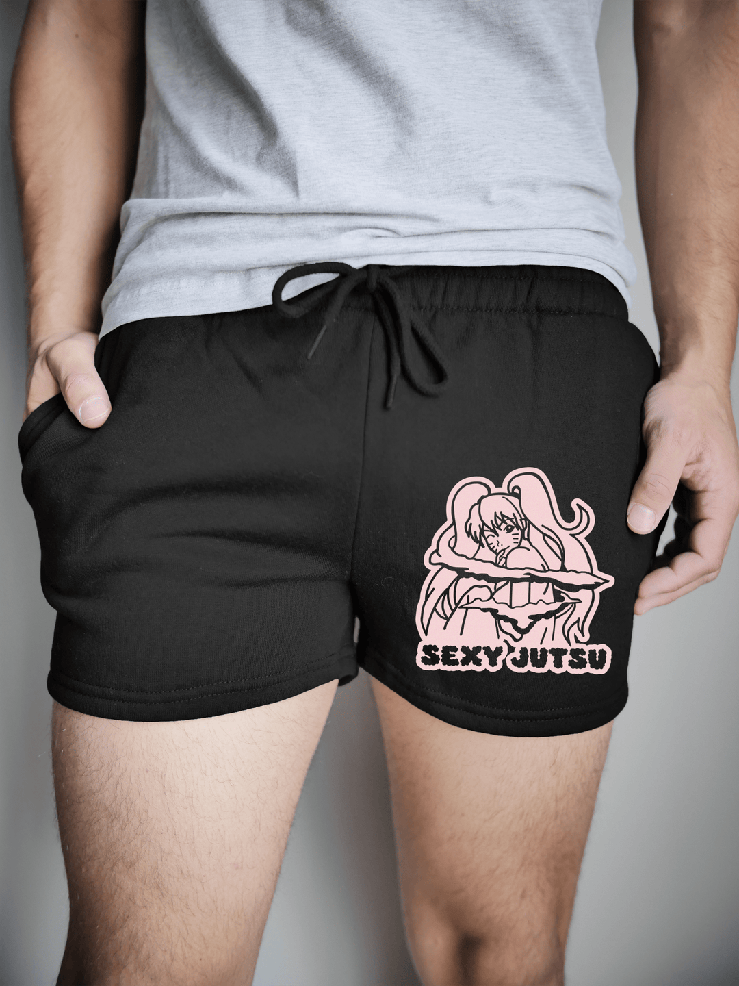 PixelThat Shorts S / Black / Front Sexy Jutsu Sweatshorts v2