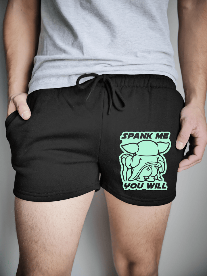 PixelThat Shorts S / Black / Front Spank Me You Will v2
