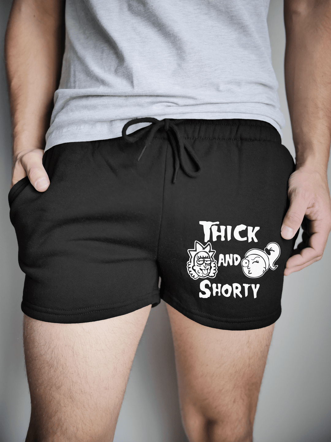 PixelThat Shorts S / Black / Front Thick and Shorty Sweatshorts v2
