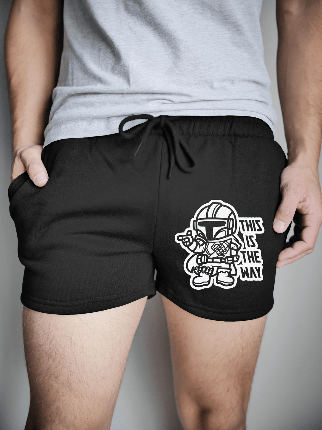 PixelThat Shorts S / Black / Front This Is The Way v2