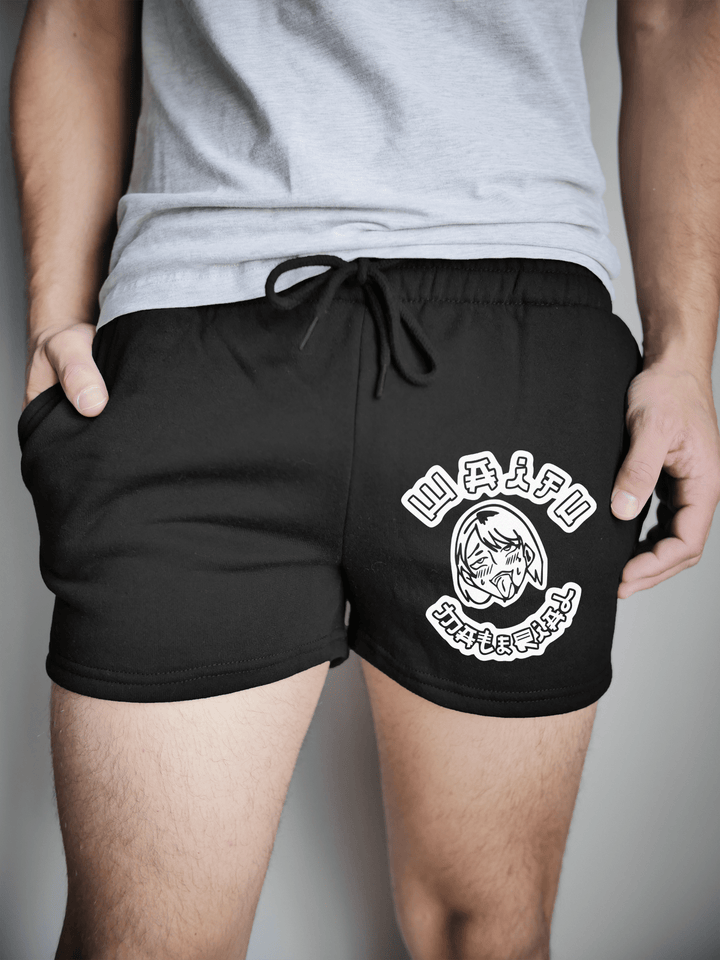 PixelThat Shorts S / Black / Front Waifu Material Sweatshorts v2