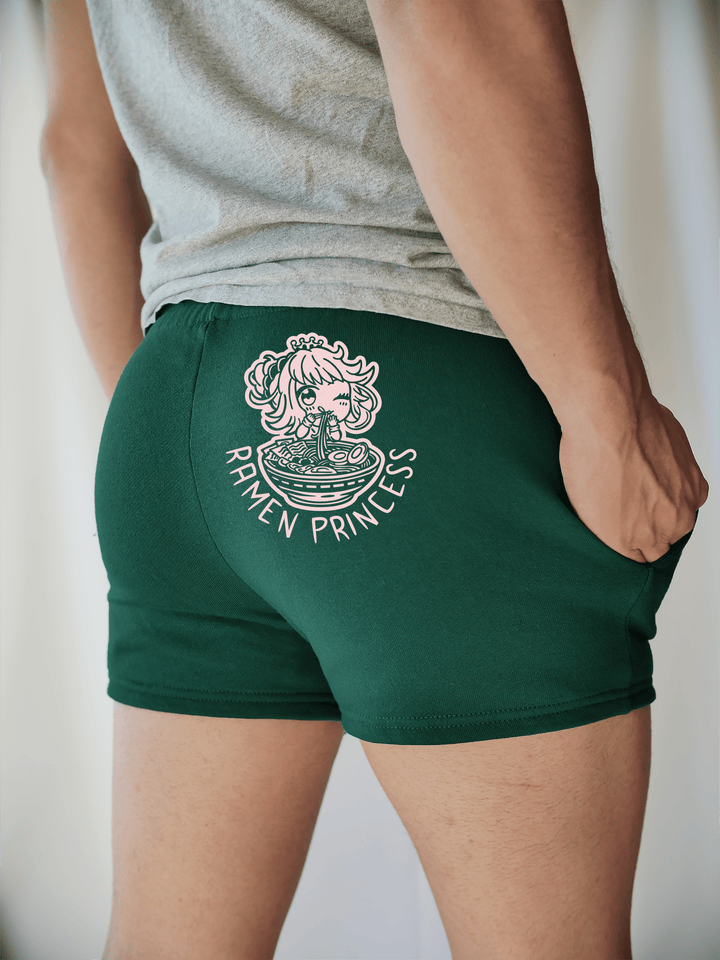 PixelThat Shorts S / Emerald / Back Ramen Princess Sweatshorts v2