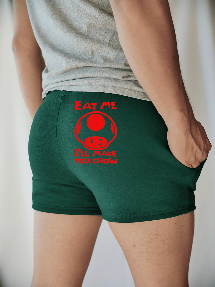 PixelThat Shorts S / Emerald / Back Red Mushroom Sweatshorts v2