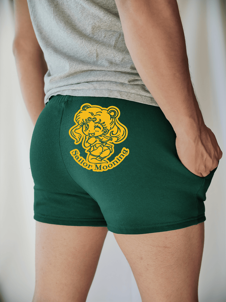 PixelThat Shorts S / Emerald / Back Sailor Mooning Sweatshorts v2