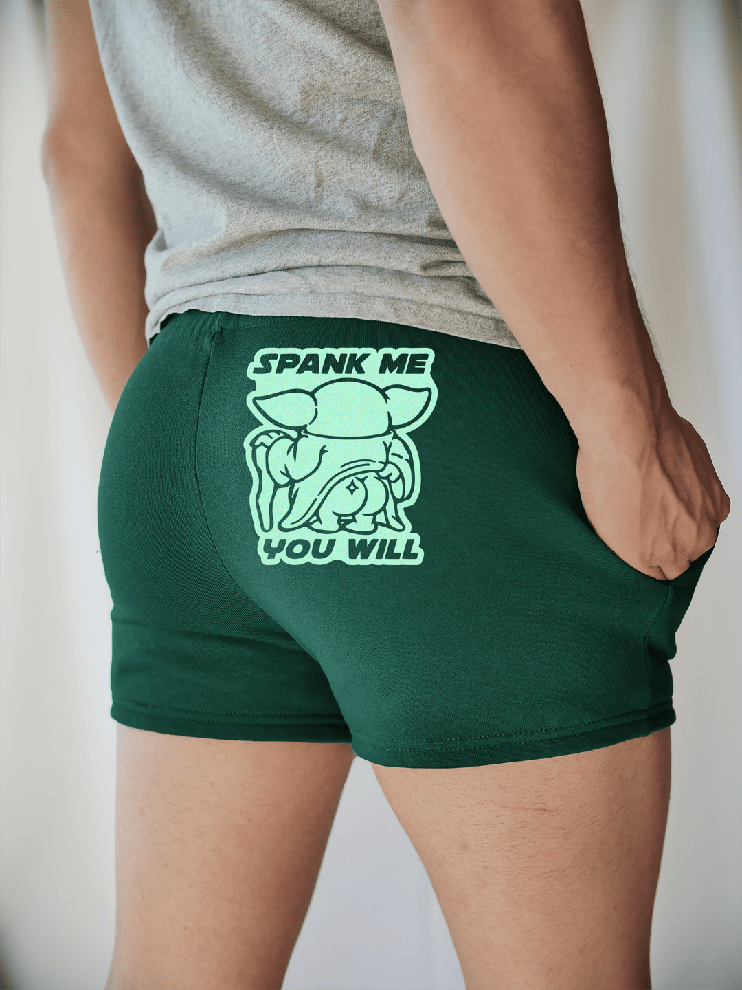 PixelThat Shorts S / Emerald / Back Spank Me You Will v2