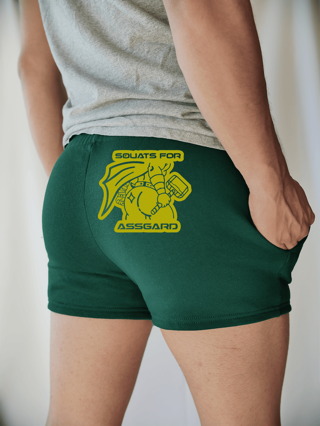PixelThat Shorts S / Emerald / Back Squats For Assgard Sweatshorts v2