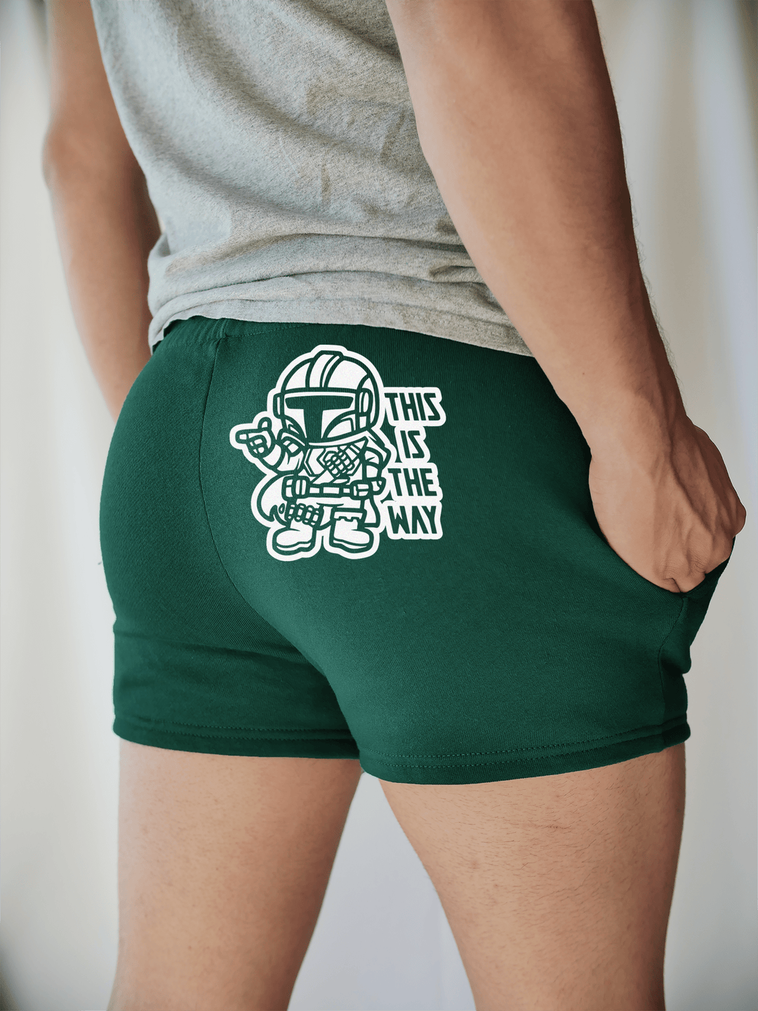 PixelThat Shorts S / Emerald / Back This Is The Way v2