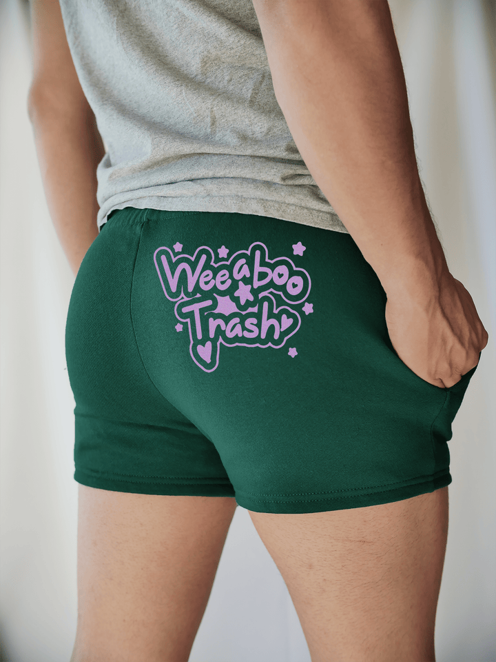 PixelThat Shorts S / Emerald / Back Weeaboo Trash Sweatshorts v2