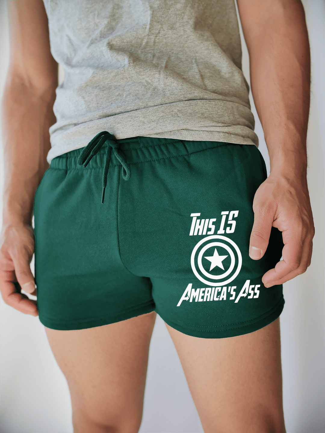PixelThat Shorts S / Emerald / Front America's Ass Sweatshorts v2