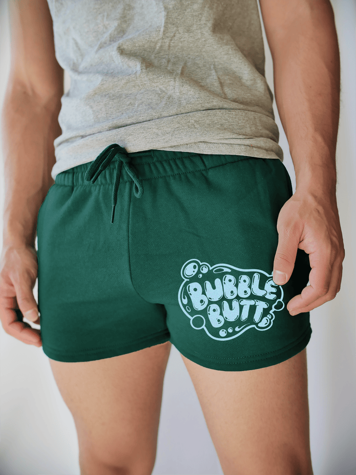 PixelThat Shorts S / Emerald / Front Bubble Butt Sweatshorts v2