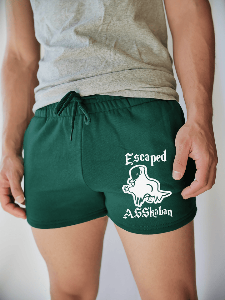 PixelThat Shorts S / Emerald / Front Escaped Asskaban v2