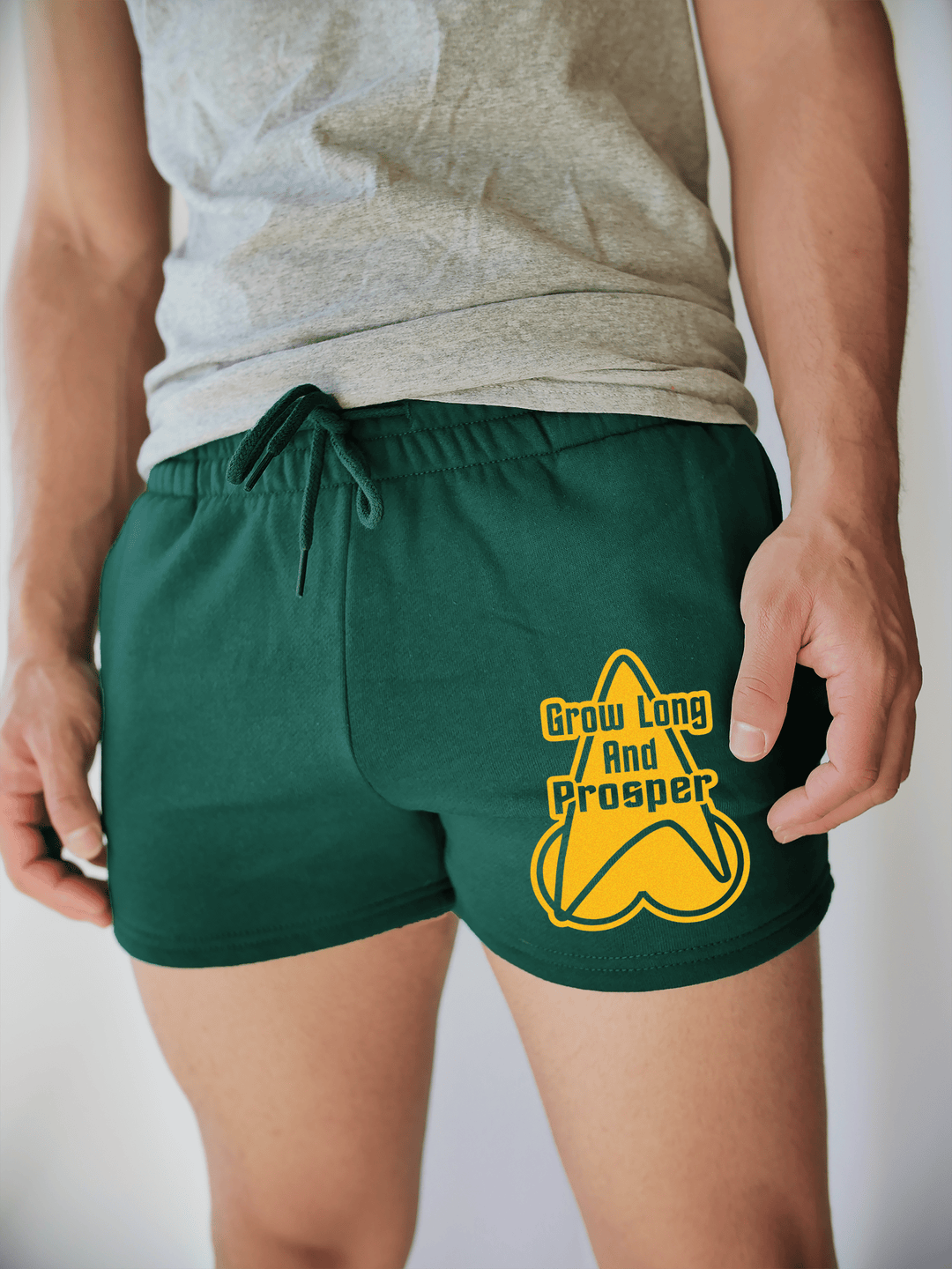 PixelThat Shorts S / Emerald / Front Grow Long and Prosper Sweatshorts v2