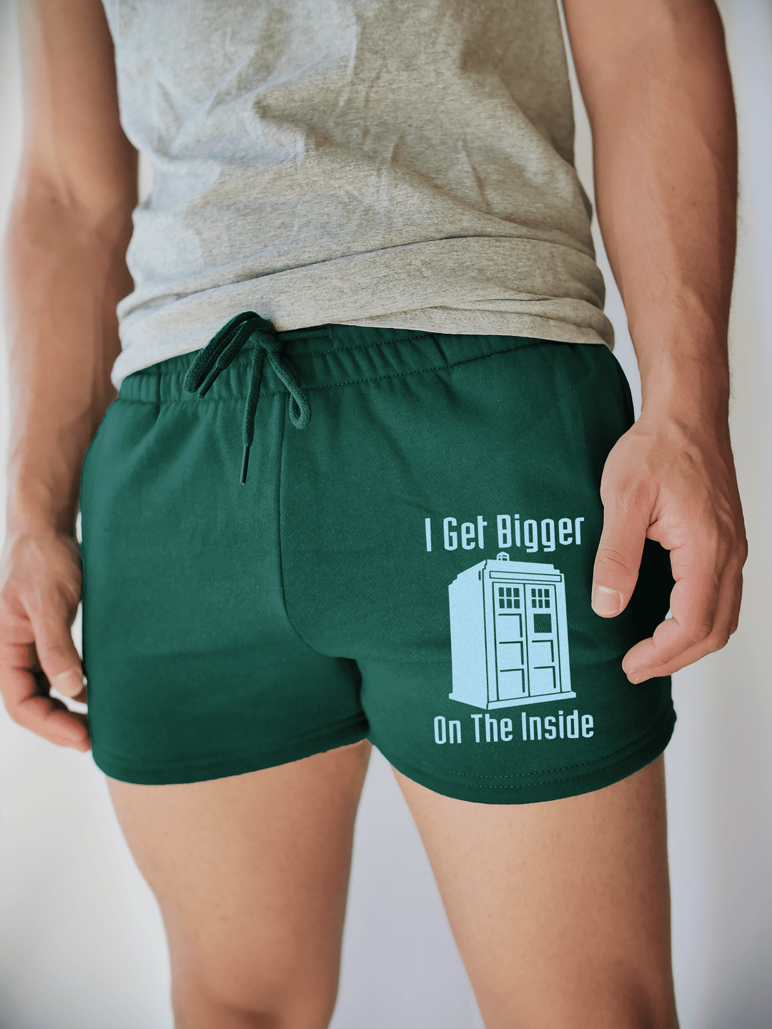 PixelThat Shorts S / Emerald / Front I Get Bigger on the Inside Sweatshorts v2