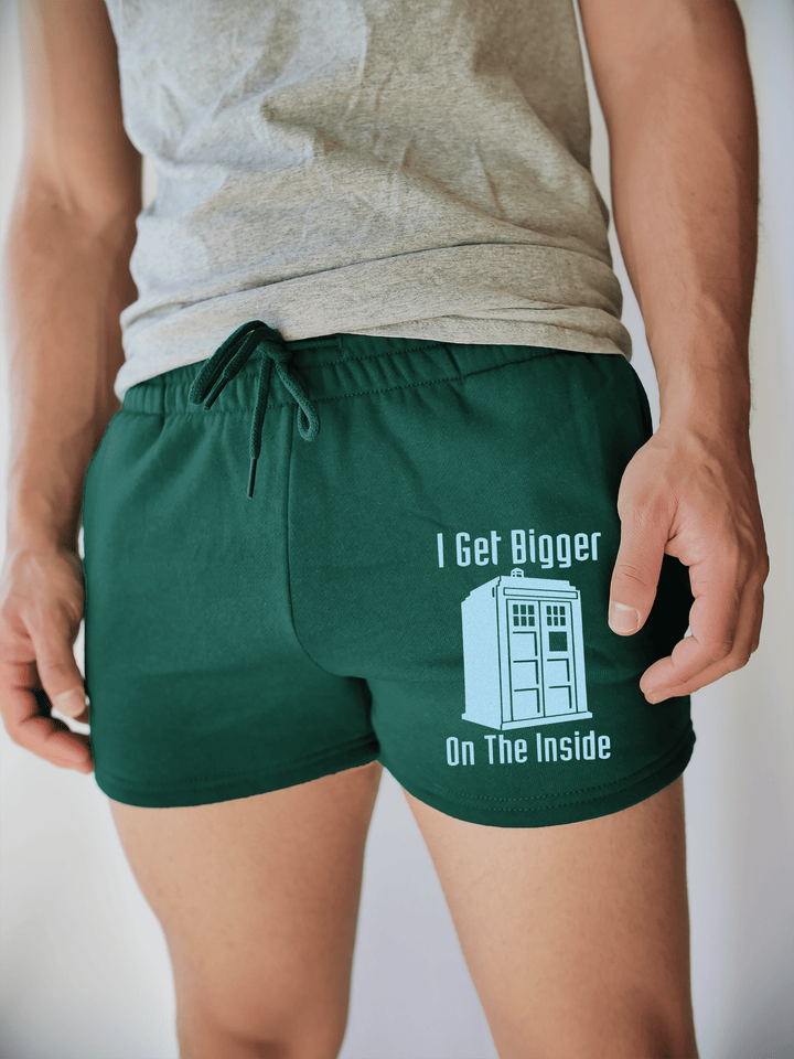 PixelThat Shorts S / Emerald / Front I Get Bigger on the Inside Sweatshorts v2