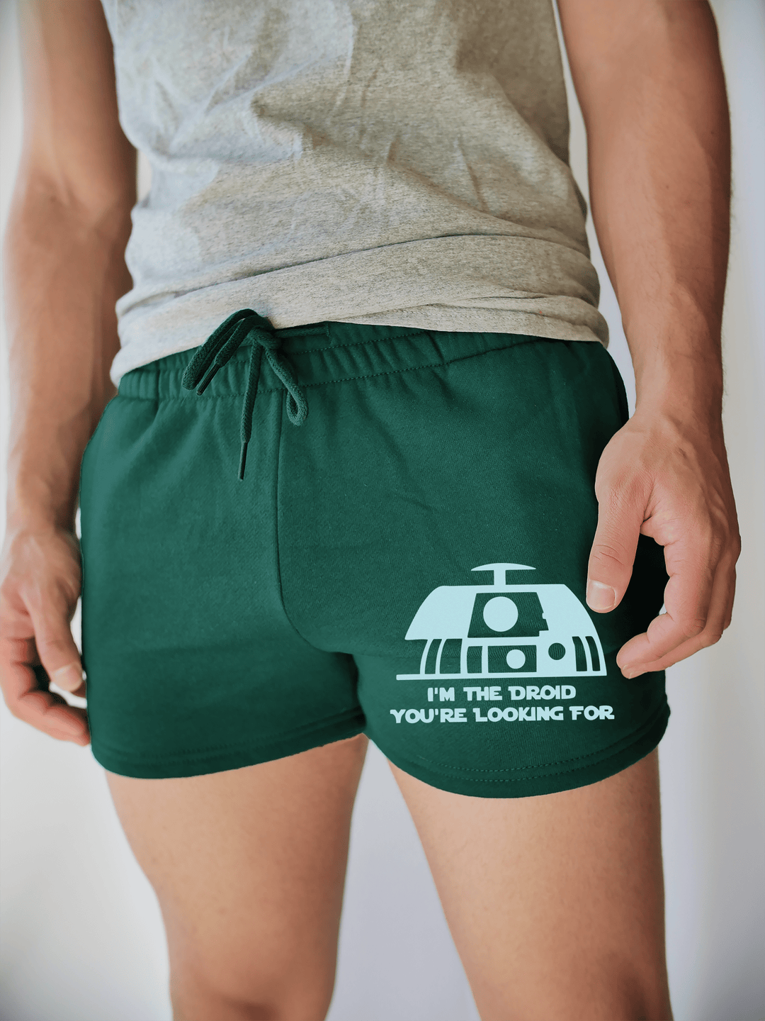 PixelThat Shorts S / Emerald / Front I'm the Droid v2