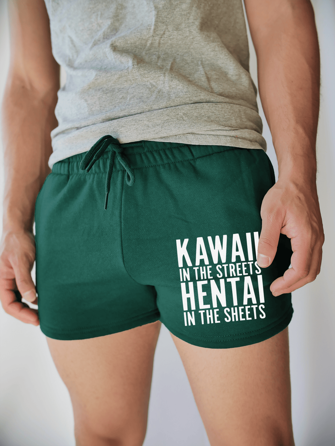 PixelThat Shorts S / Emerald / Front Kawaii in the Streets Hentai in the Sheets v2