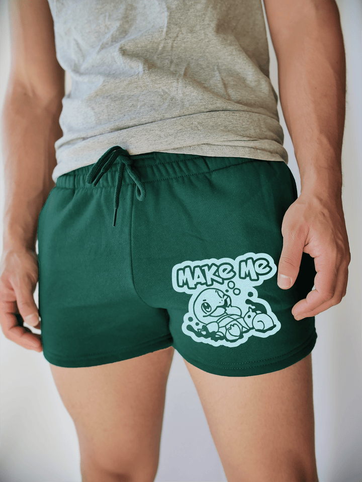 PixelThat Shorts S / Emerald / Front Make Me Squirt-le Sweatshorts v2