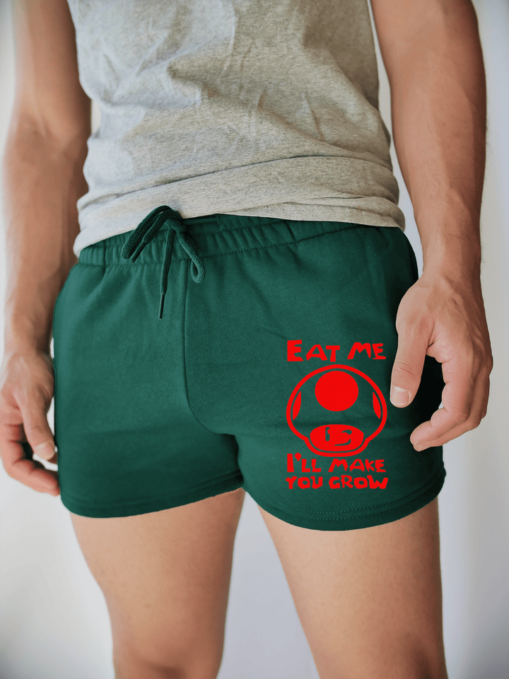 PixelThat Shorts S / Emerald / Front Red Mushroom Sweatshorts v2