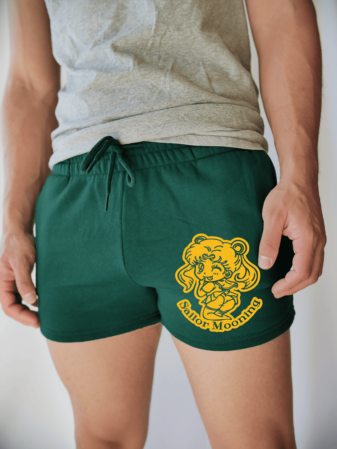 PixelThat Shorts S / Emerald / Front Sailor Mooning Sweatshorts v2