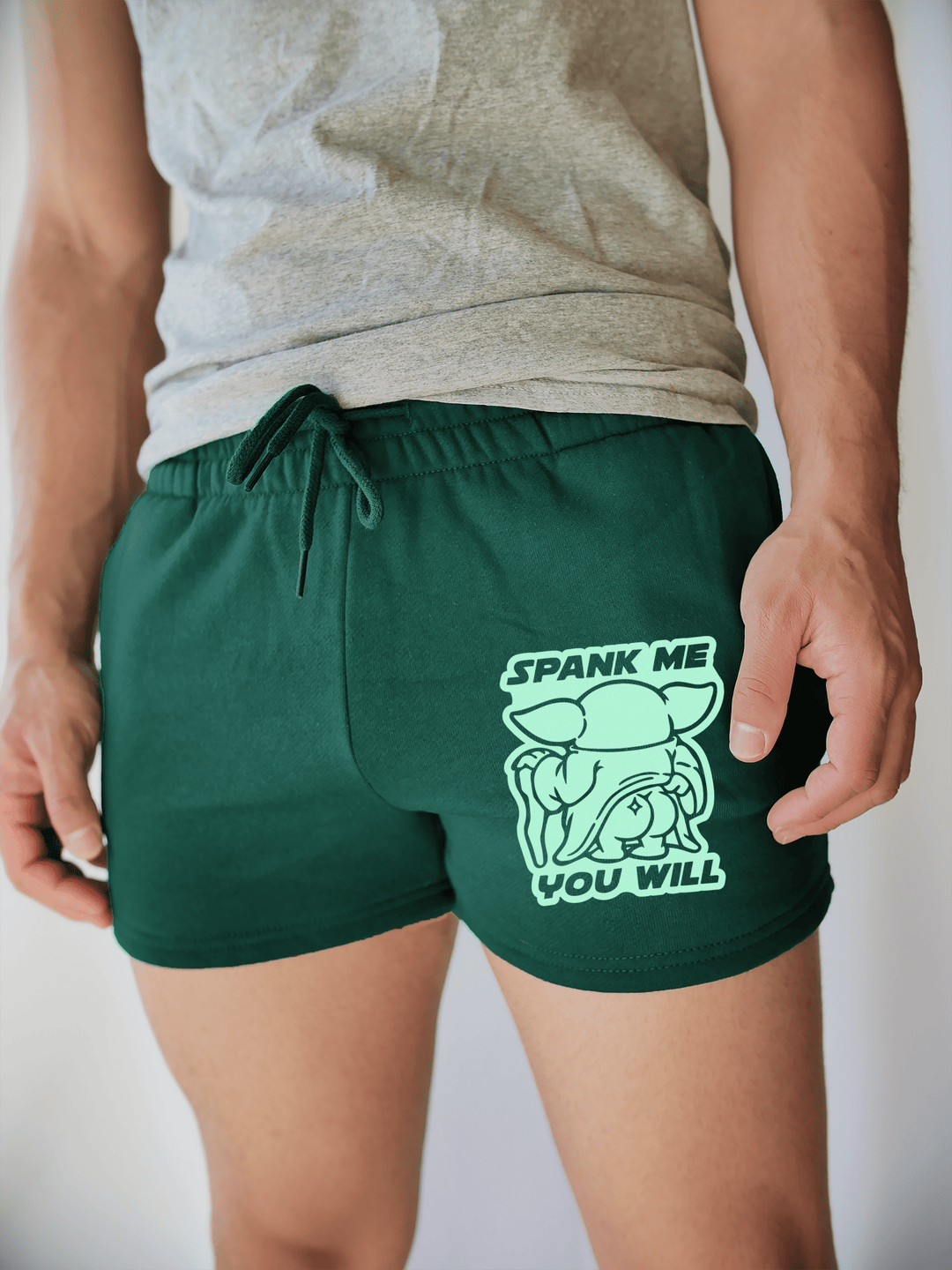 PixelThat Shorts S / Emerald / Front Spank Me You Will v2