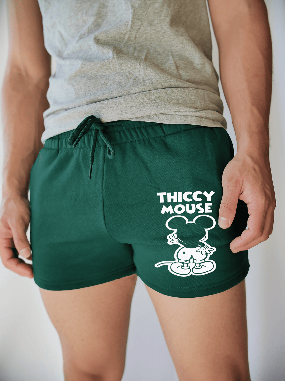 PixelThat Shorts S / Emerald / Front Thiccy Mouse Sweatshorts v2