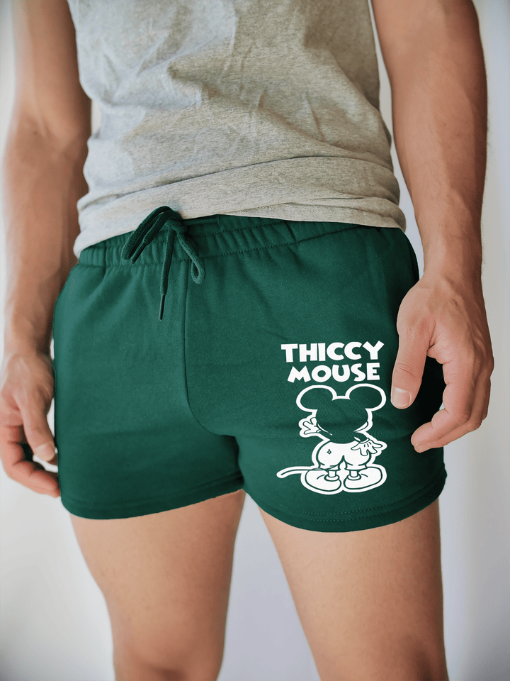 PixelThat Shorts S / Emerald / Front Thiccy Mouse Sweatshorts v2