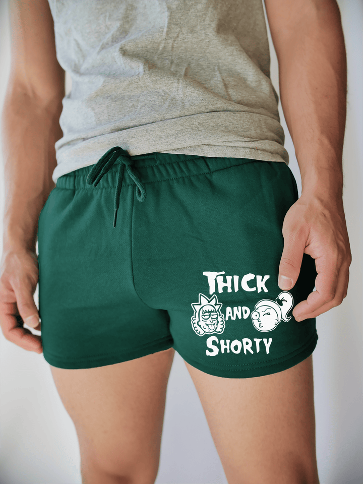 PixelThat Shorts S / Emerald / Front Thick and Shorty Sweatshorts v2