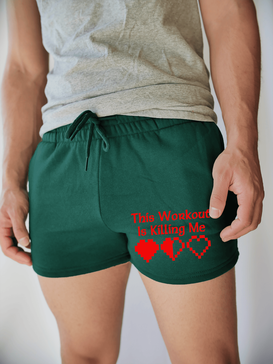 PixelThat Shorts S / Emerald / Front This Workout Is Killing Me v2