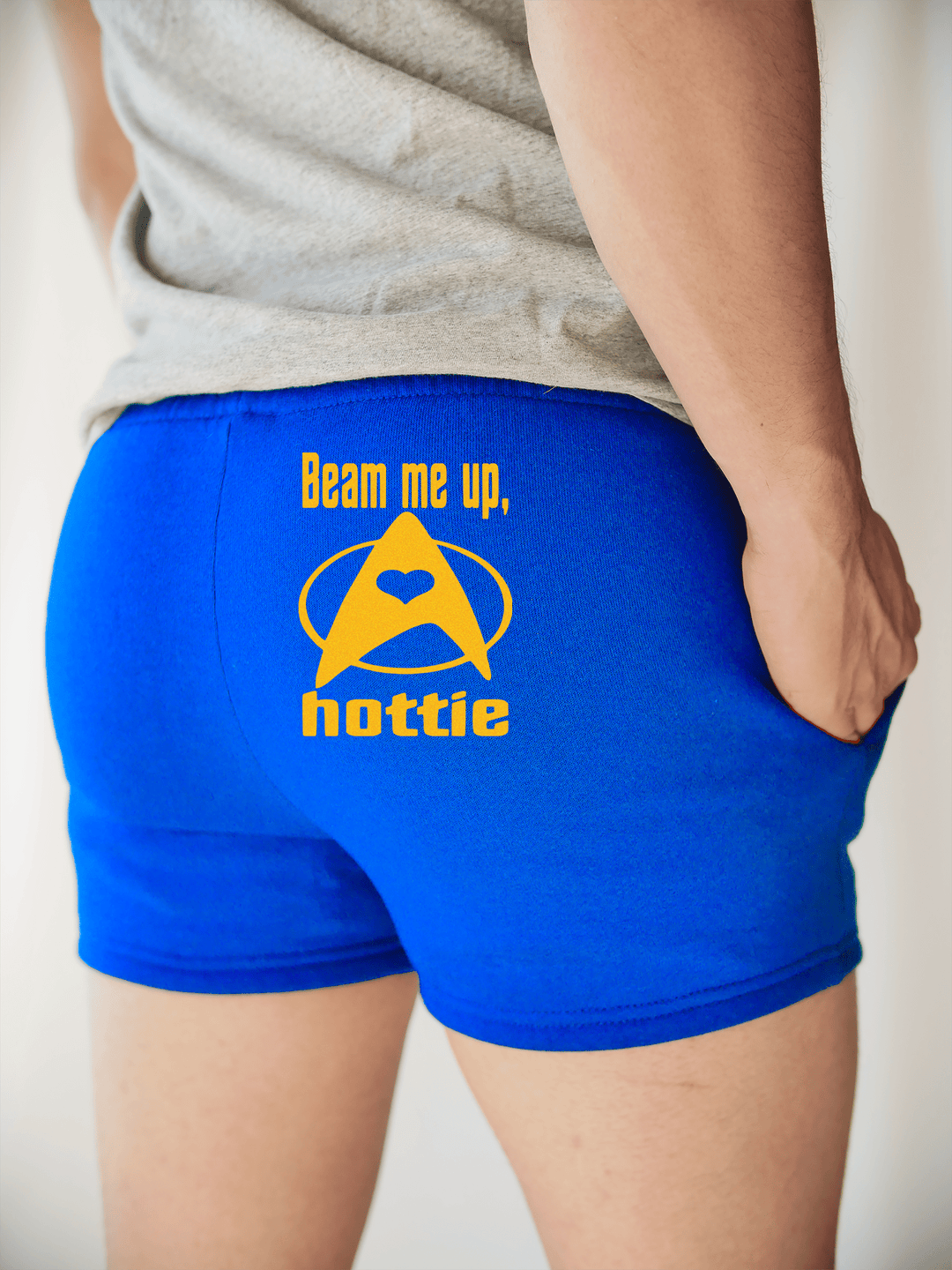 PixelThat Shorts S / Sapphire / Back Beam Me Up Hottie Sweatshorts v2