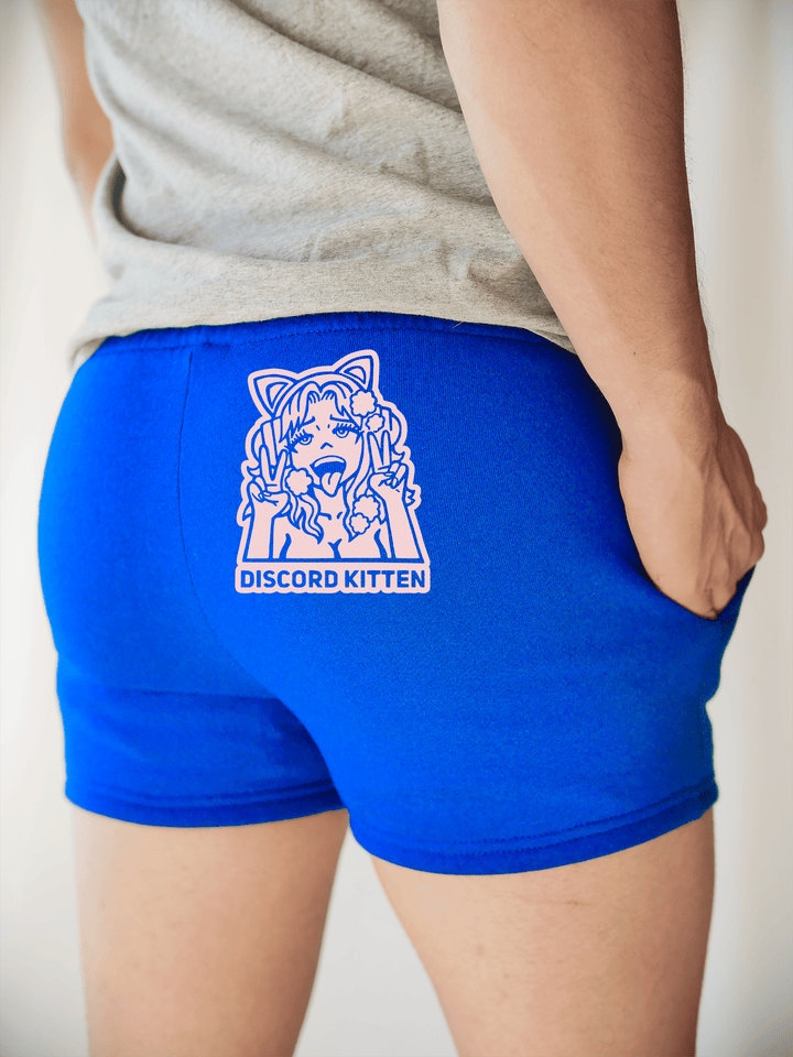 PixelThat Shorts S / Sapphire / Back Discord Kitten Sweatshorts v2