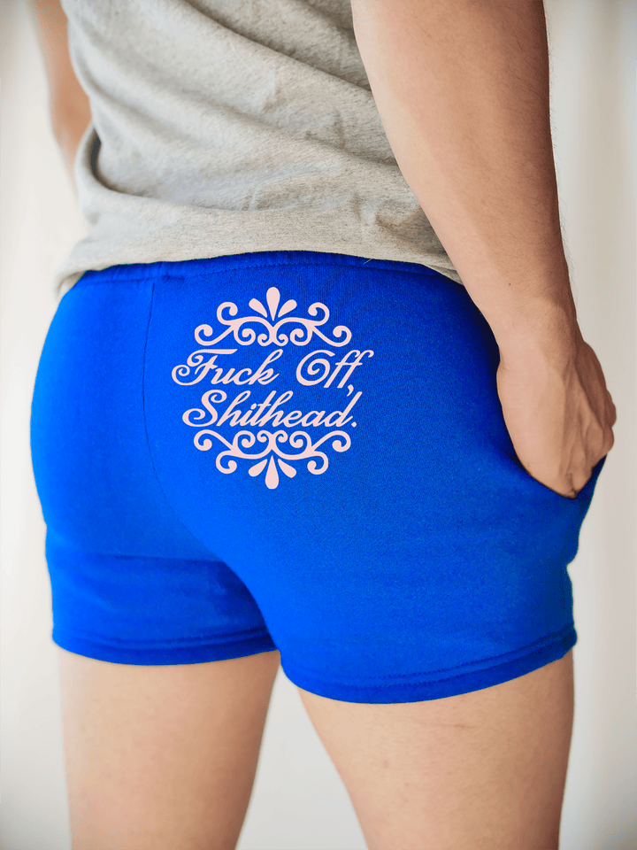 PixelThat Shorts S / Sapphire / Back F**k Off Sh*thead Sweatshorts v2