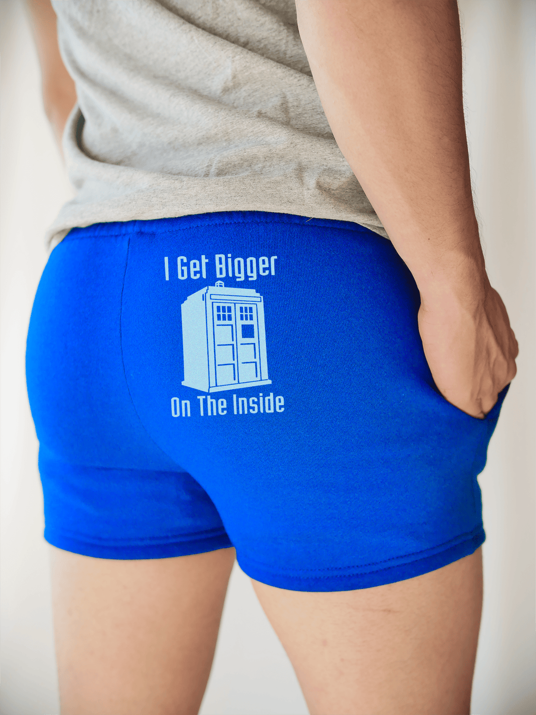 PixelThat Shorts S / Sapphire / Back I Get Bigger on the Inside Sweatshorts v2