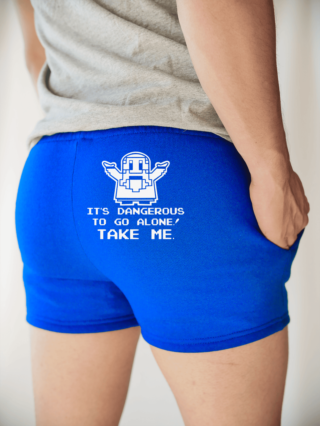 PixelThat Shorts S / Sapphire / Back It's Dangerous To Go Alone v2