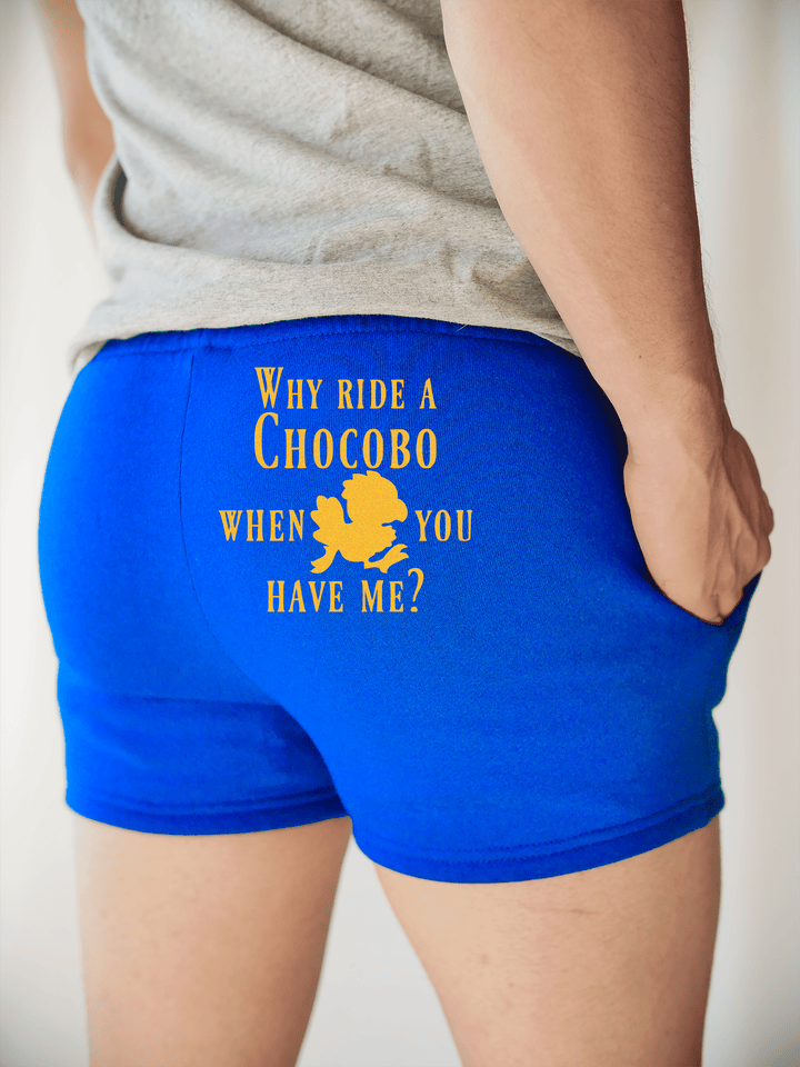 PixelThat Shorts S / Sapphire / Back Why Ride A Chocobo Sweatshorts v2