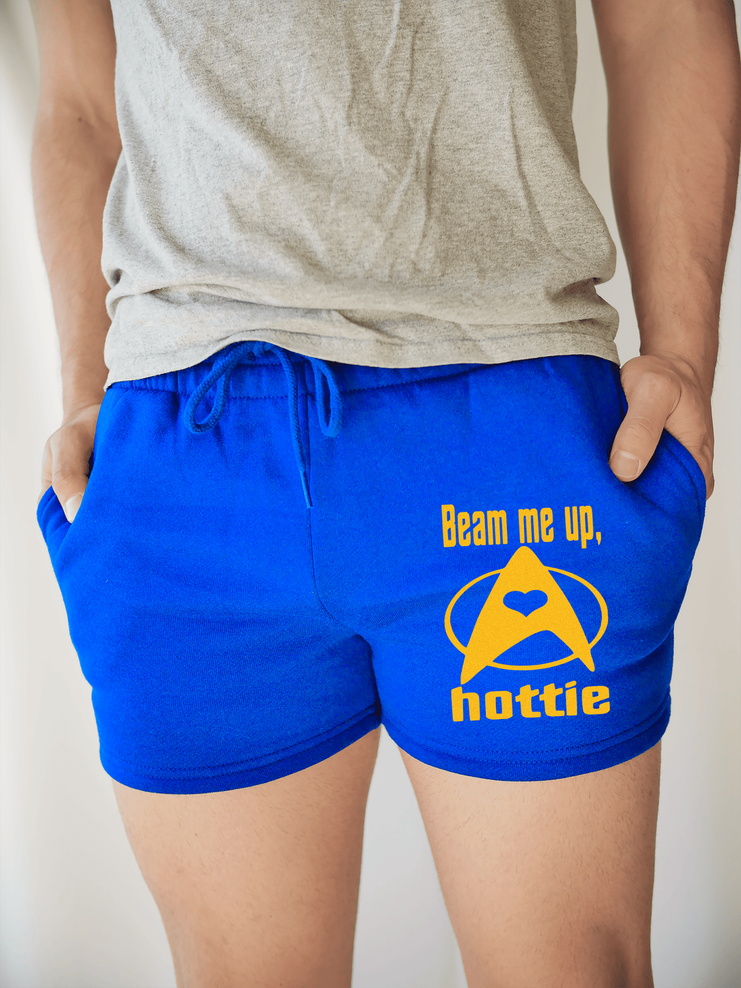 PixelThat Shorts S / Sapphire / Front Beam Me Up Hottie Sweatshorts v2
