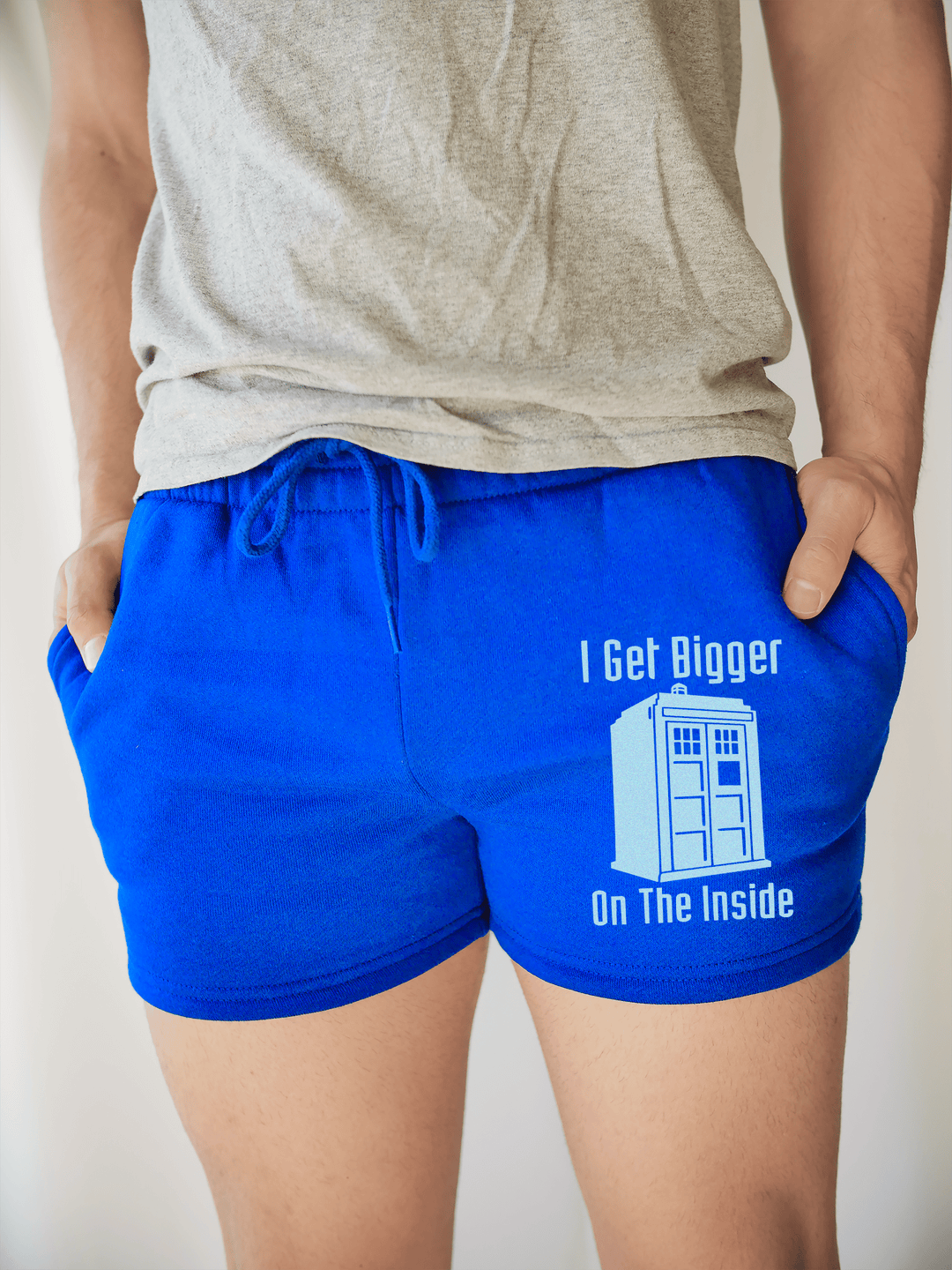 PixelThat Shorts S / Sapphire / Front I Get Bigger on the Inside Sweatshorts v2