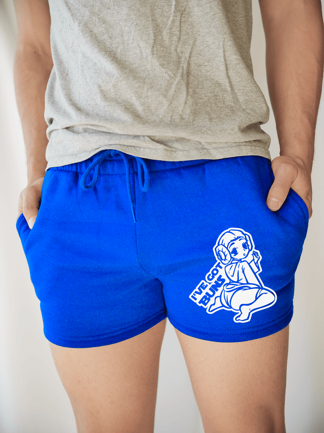 PixelThat Shorts S / Sapphire / Front I've Got Buns v2