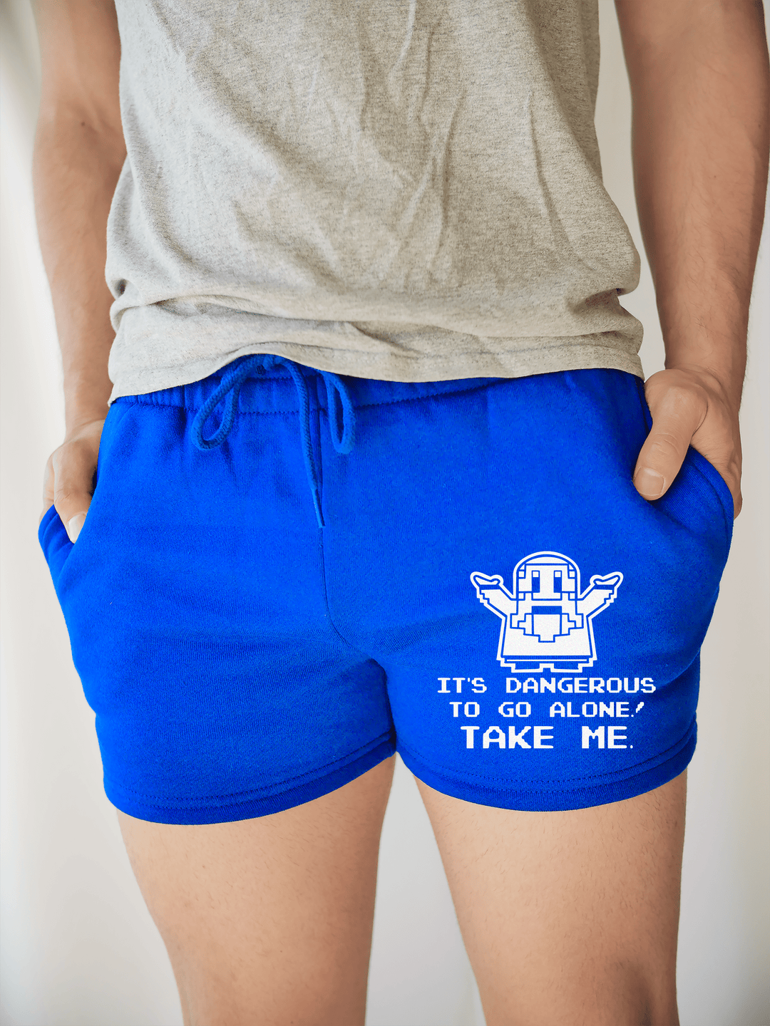 PixelThat Shorts S / Sapphire / Front It's Dangerous To Go Alone v2