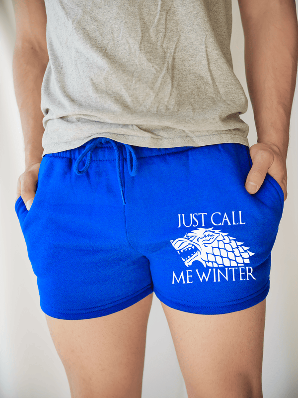 PixelThat Shorts S / Sapphire / Front Just Call Me Winter Sweatshorts v2