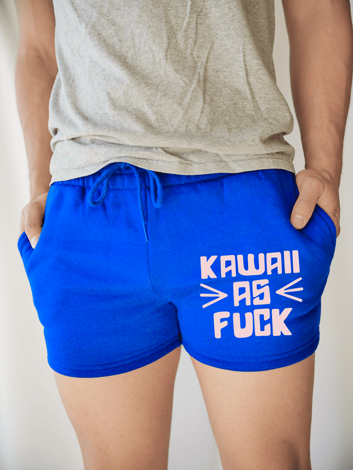 PixelThat Shorts S / Sapphire / Front Kawaii As F**k Sweatshorts v2