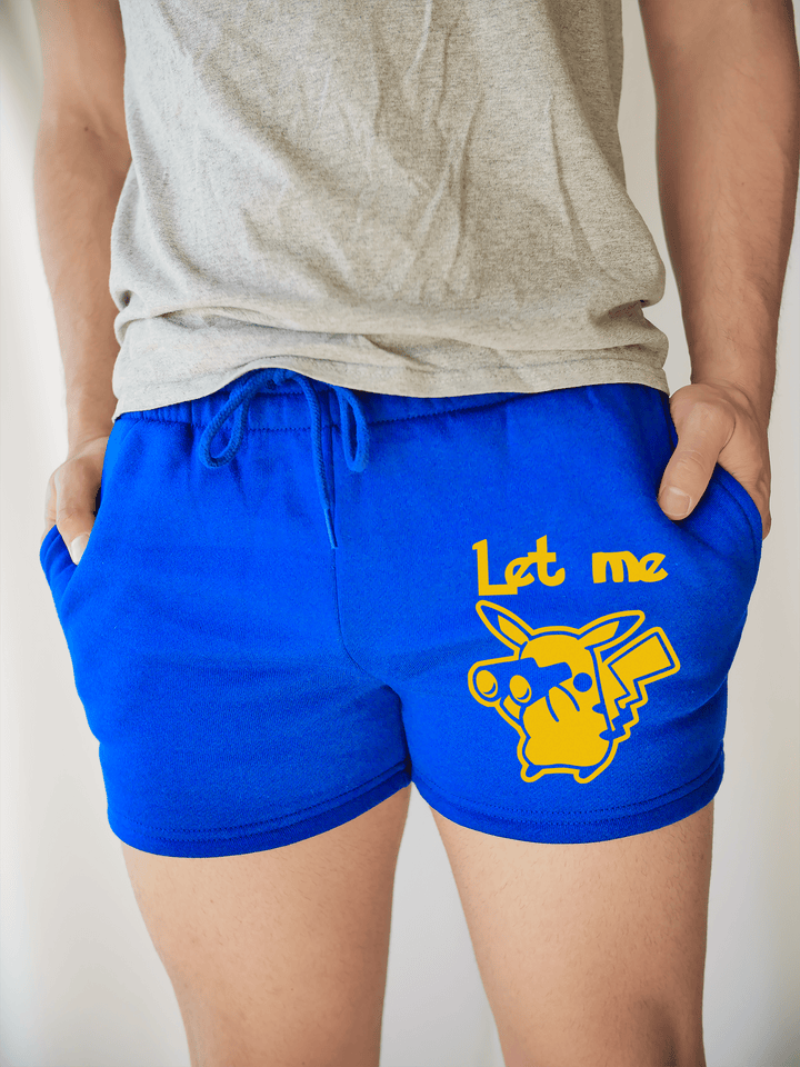 PixelThat Shorts S / Sapphire / Front Let Me Peek-At-Chu Sweatshorts v2