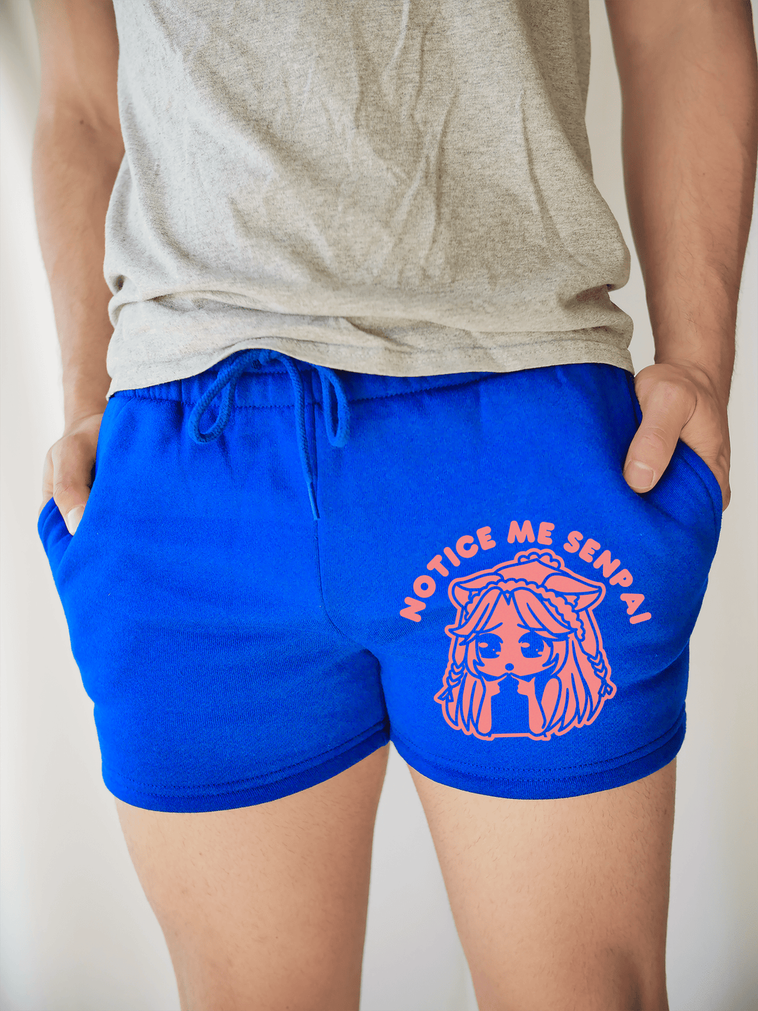 PixelThat Shorts S / Sapphire / Front Notice Me Senpai Sweatshorts v2