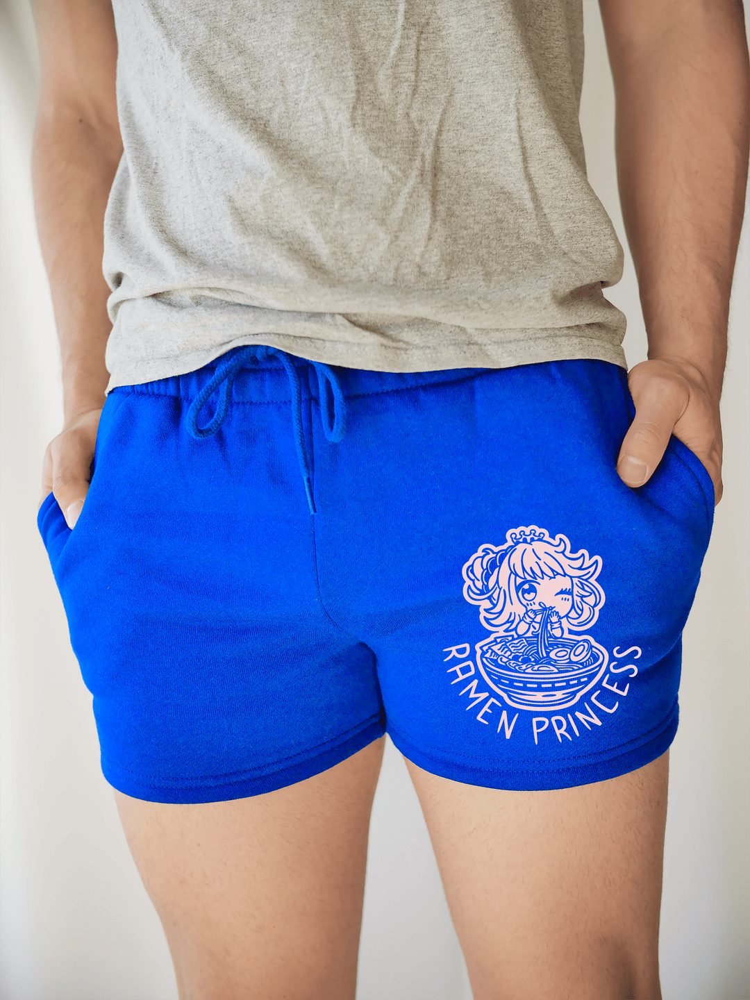 PixelThat Shorts S / Sapphire / Front Ramen Princess Sweatshorts v2