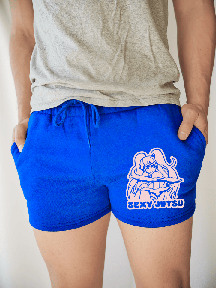 PixelThat Shorts S / Sapphire / Front Sexy Jutsu Sweatshorts v2