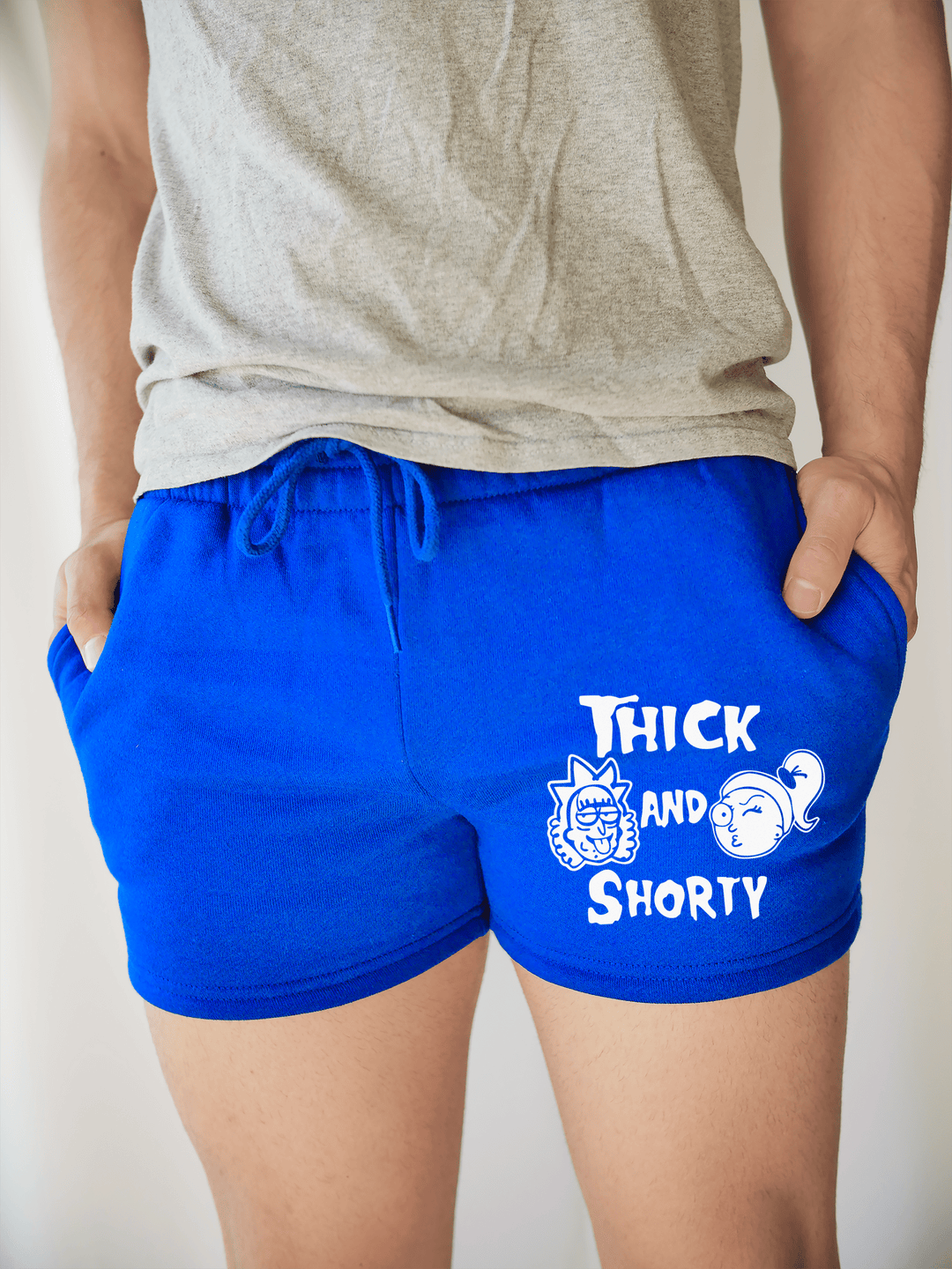 PixelThat Shorts S / Sapphire / Front Thick and Shorty Sweatshorts v2