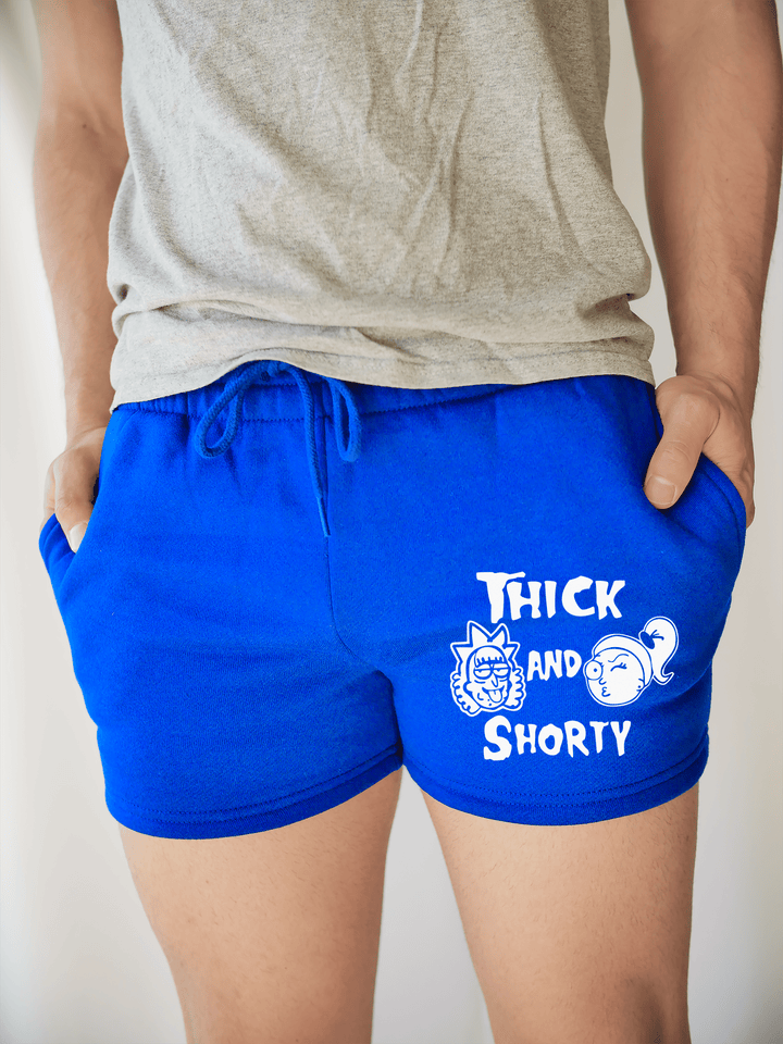 PixelThat Shorts S / Sapphire / Front Thick and Shorty Sweatshorts v2