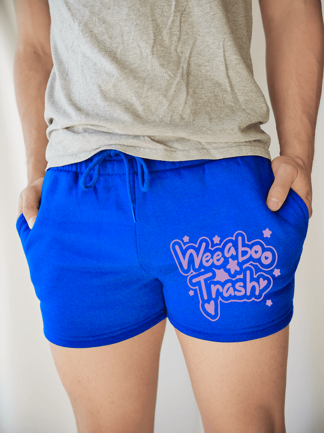 PixelThat Shorts S / Sapphire / Front Weeaboo Trash Sweatshorts v2