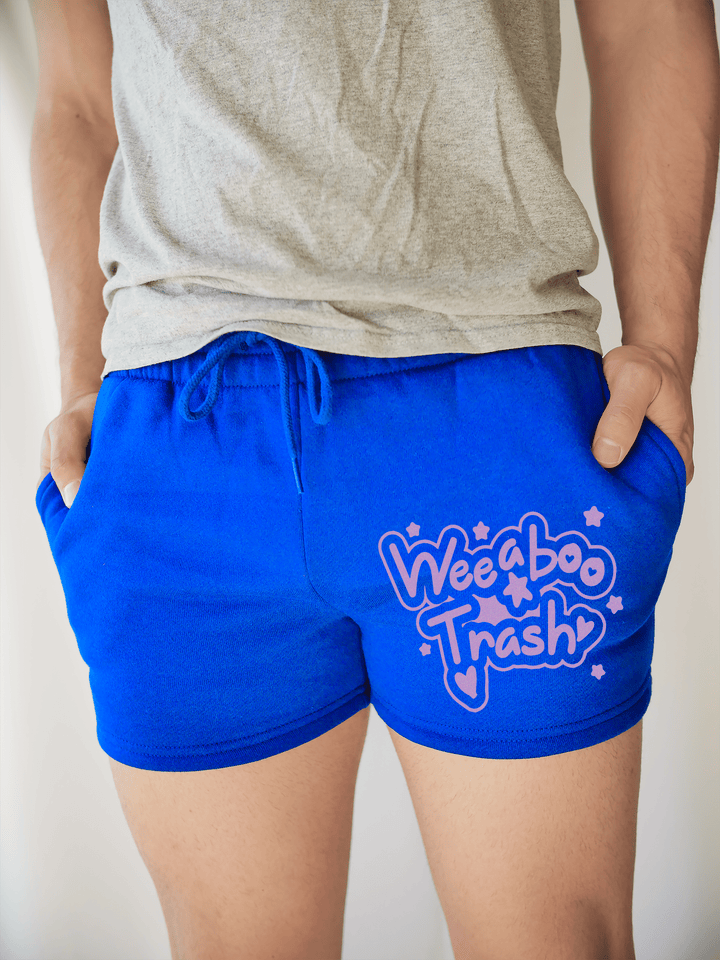 PixelThat Shorts S / Sapphire / Front Weeaboo Trash Sweatshorts v2