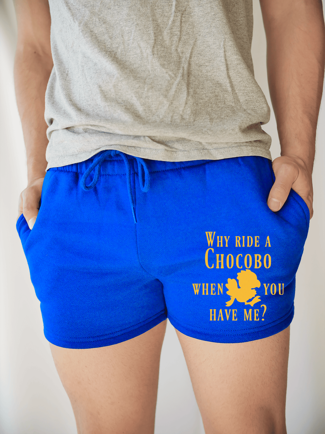PixelThat Shorts S / Sapphire / Front Why Ride A Chocobo Sweatshorts v2
